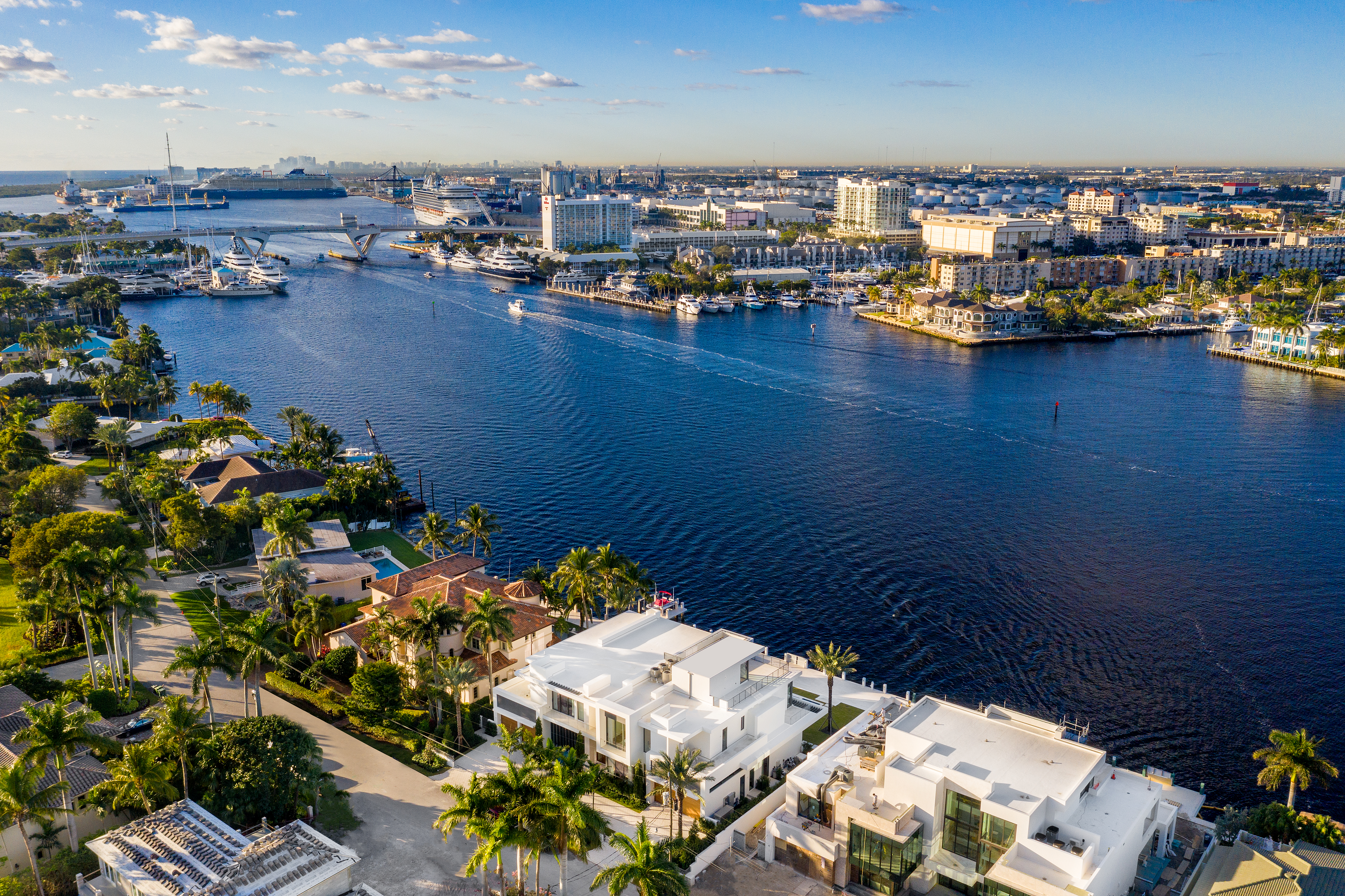 Aerial view of Compass listing 2412 Laguna Drive in Fort Lauderdale