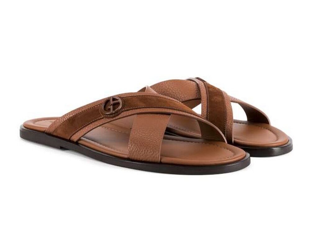 Armani plaited suede sandals
