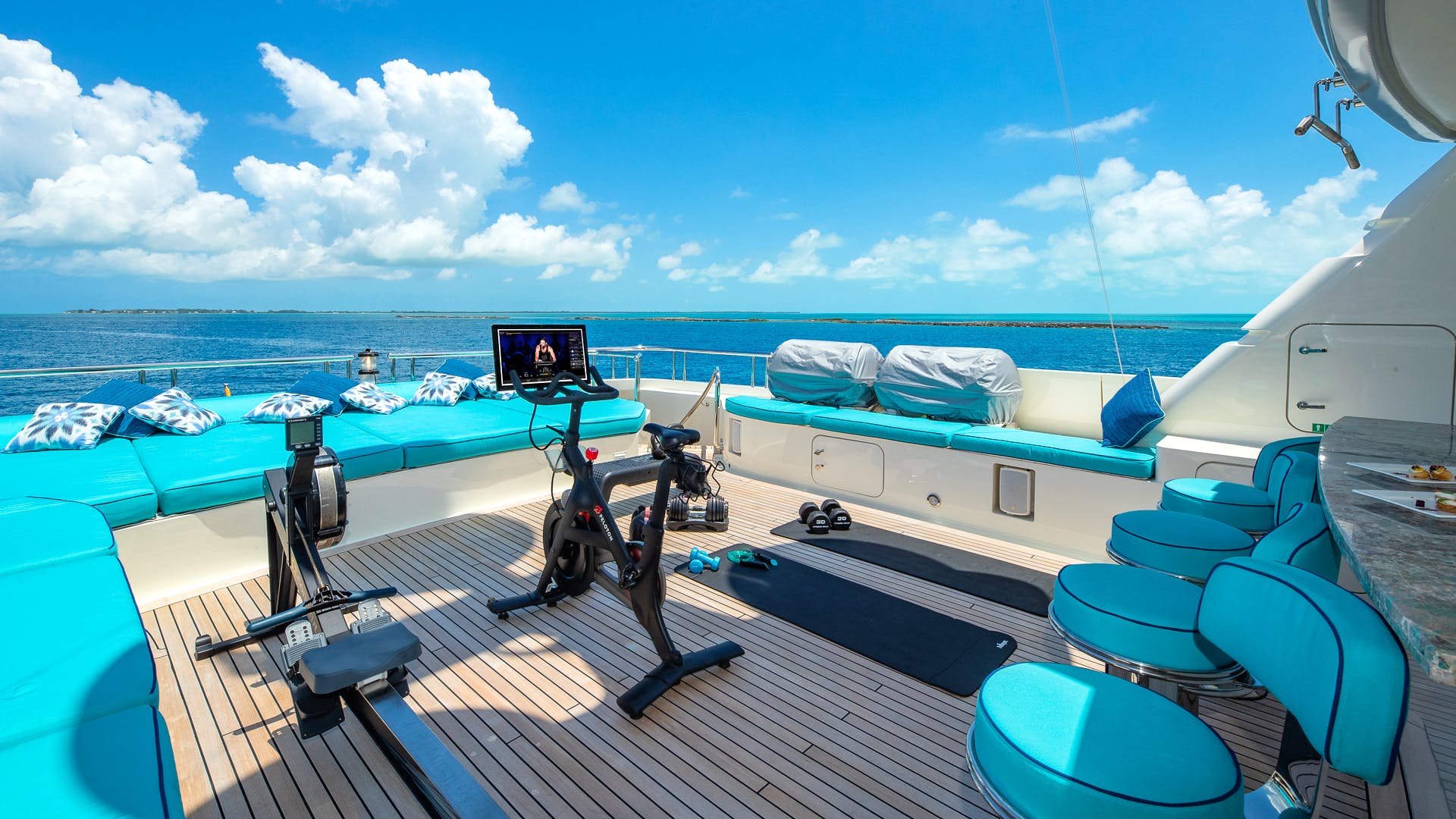 Eight Luxury Charter Yachts with Onboard Gyms